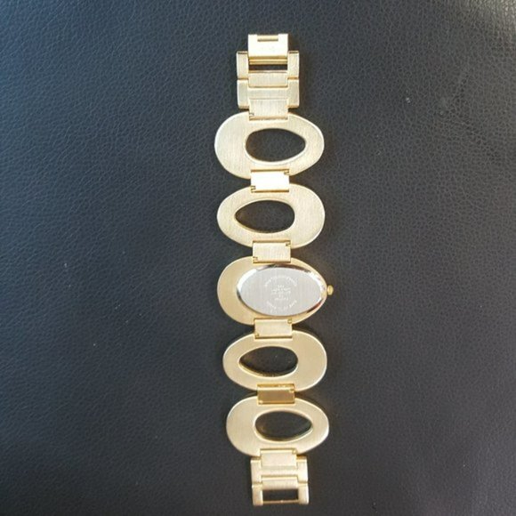 💋STUNNING BOHO CHIC💋Vintage 70's Mod Gold & Wood Bracelet Watch - Picture 13 of 13
